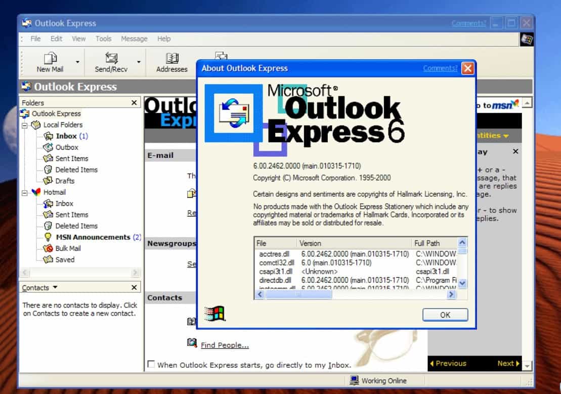 Outlook Express For Windows 10